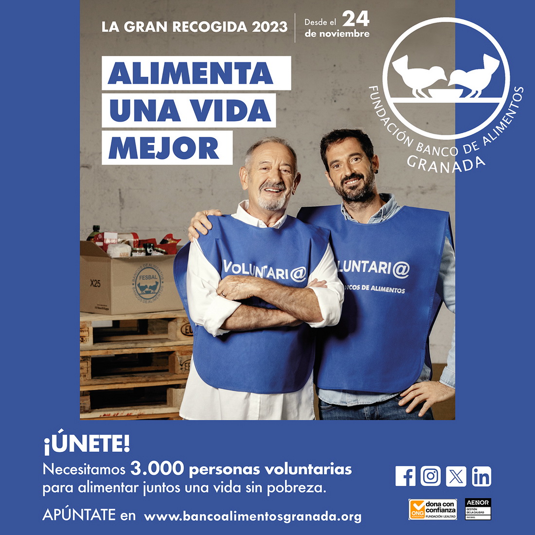 Los 54 Bancos de Alimentos del país necesitan 90.000 personas voluntarias para la Gran Recogida 2023
